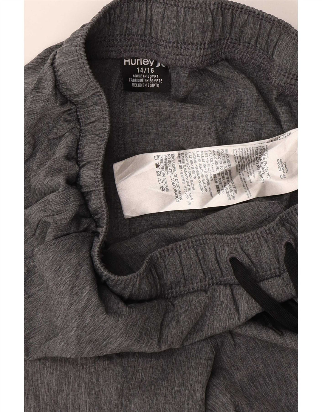 Hurley Boys grafiske sportsshorts 12-13 år W28 Grå polyester