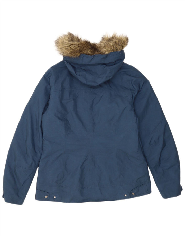 Jack Wills Dame hættejakke vindjakke UK 12/14 Medium Navy Blue