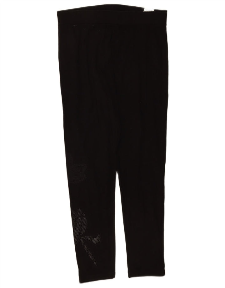 Desigual Kvinders Grafiske Leggings UK 14 Stor sort bomuld