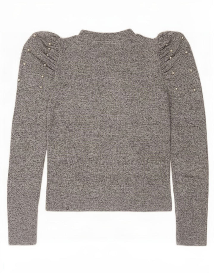 Zara Dametop Langærmet UK 12 Medium Grey Flecked