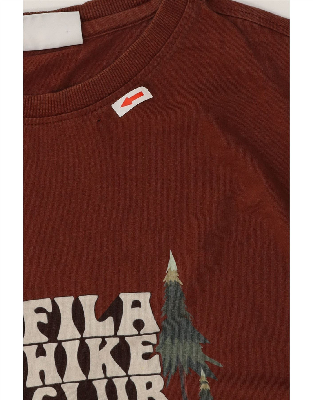 Fila Herre grafisk T-shirt top XL brun bomuld