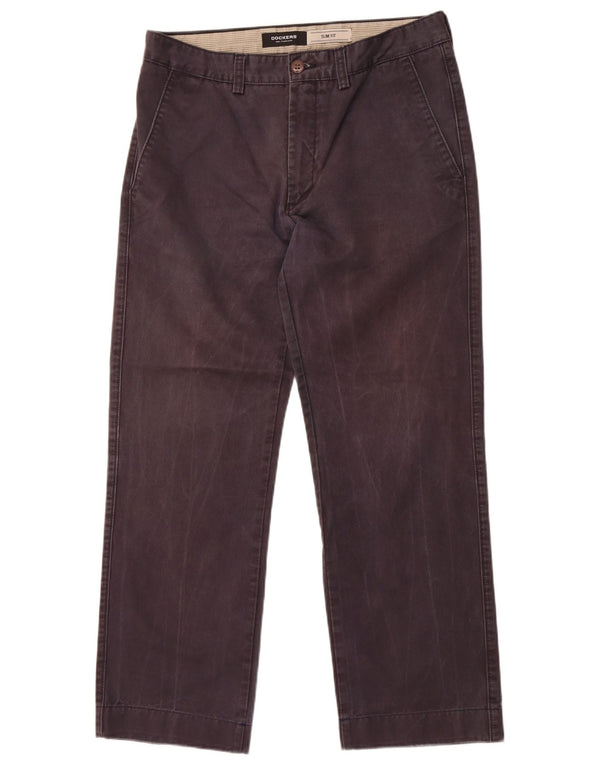 Dockers Herre Slim Fit Chino Bukser W33 L28 Marineblå Bomuld
