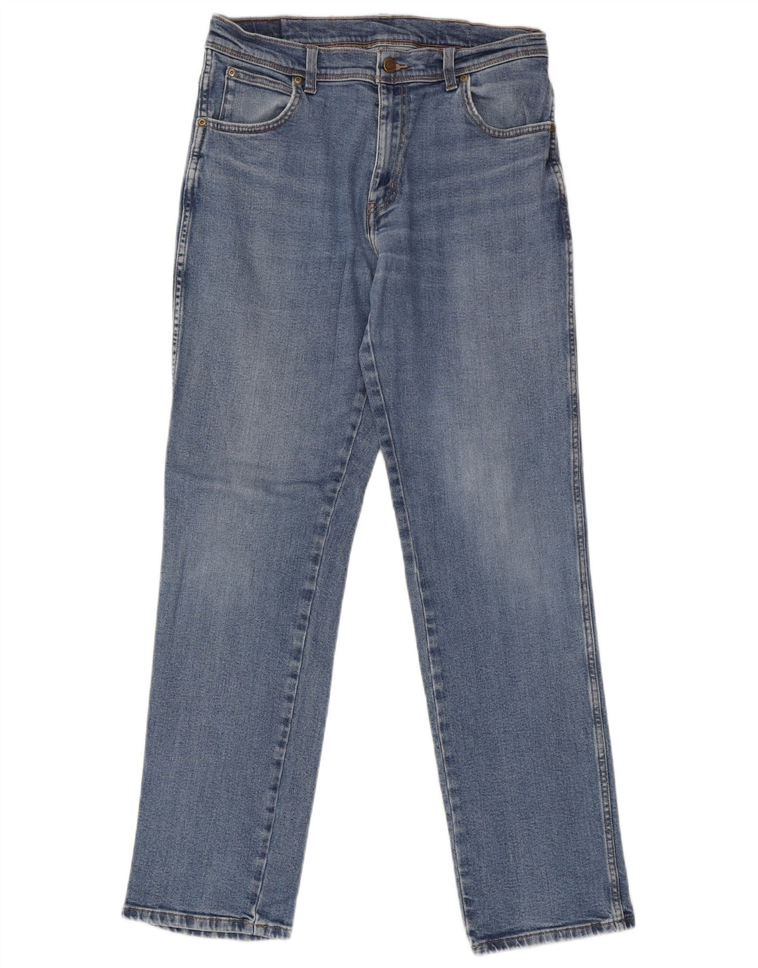 Wrangler Straight Jeans til mænd W33 L34 blå bomuld