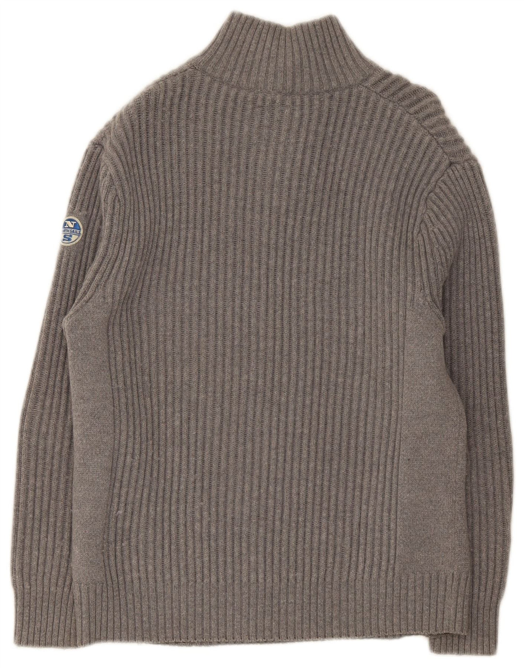 North Sails Herre Button Neck Jumper Sweater Stor Grå Bomuld