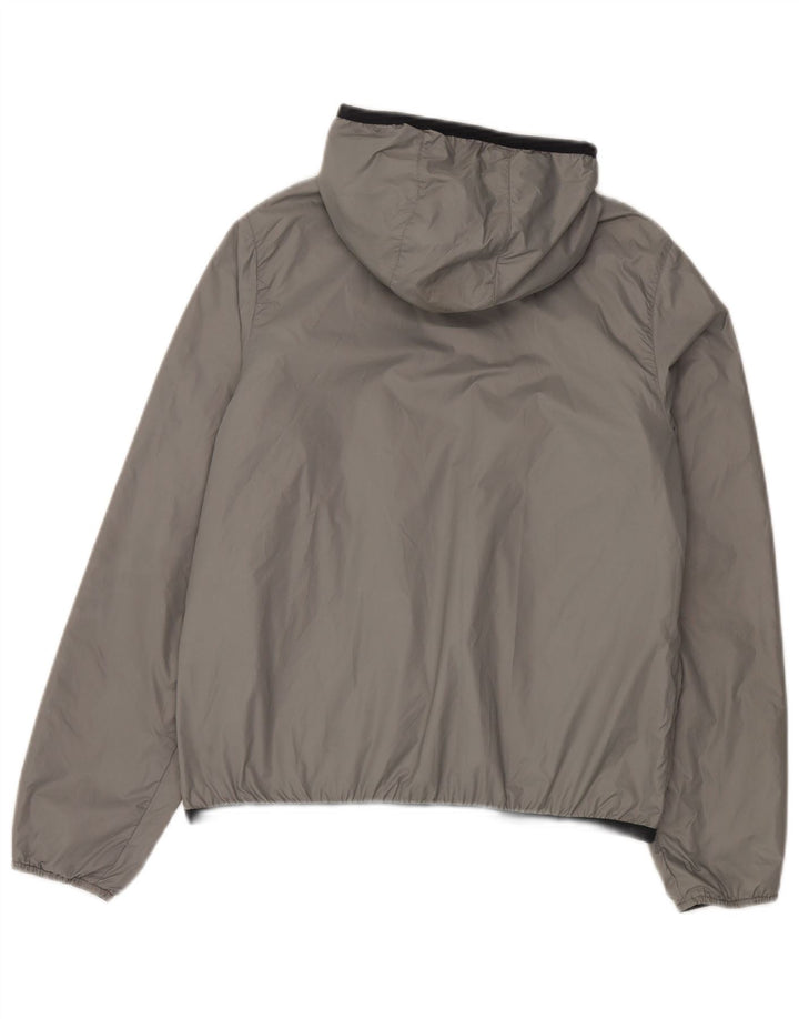 K-Way Womens Vendbar Regnjakke med Hætte UK 14 Medium Navyblå Polyamid