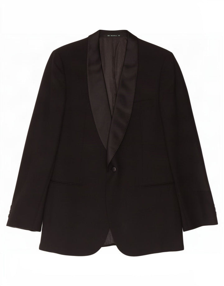 WESTBURY Herre By C&A Blazerjakke med 1 knap EU 52 Large Black New Wool