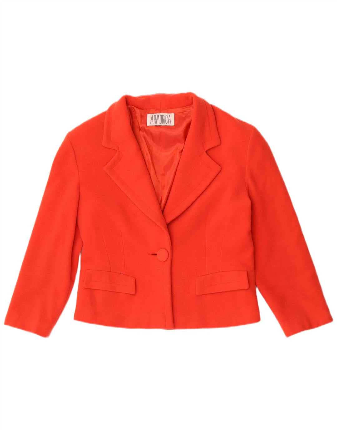 Armorica Dame 1 Knap Blazer Jakke IT 44 Medium Rød Uld