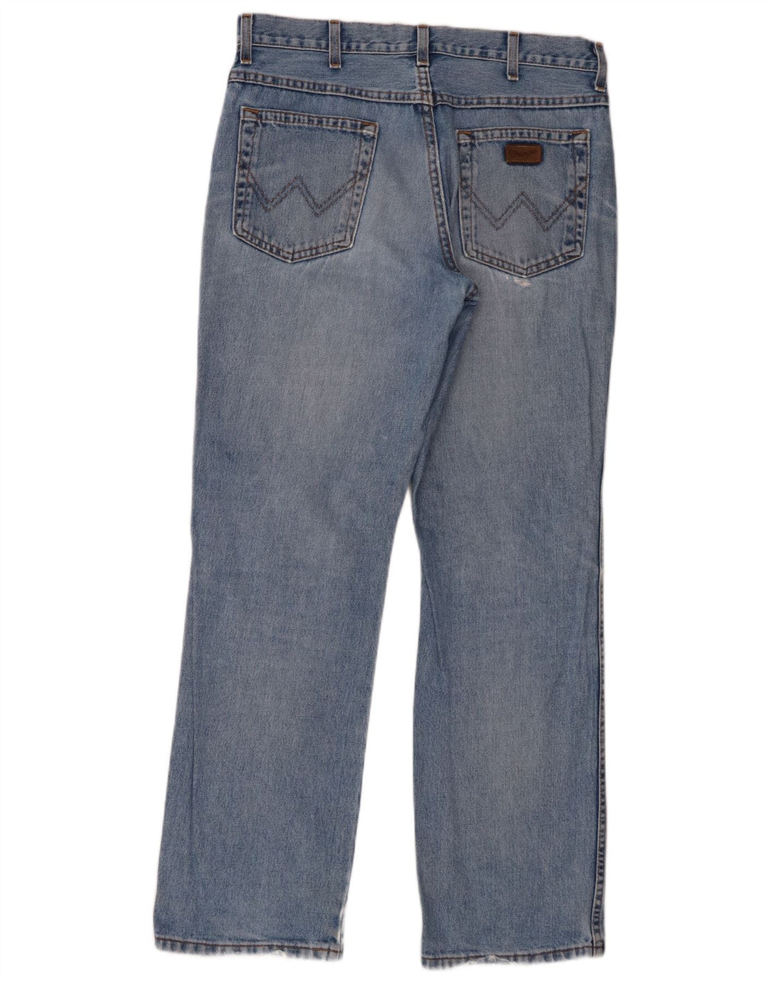 Wrangler Herre Regular Fit Straight Jeans W34 L32 Blå Bomuld