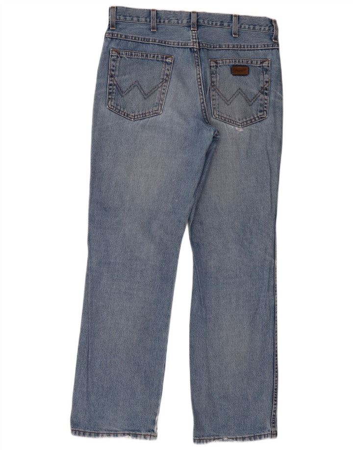 Wrangler Herre Regular Fit Straight Jeans W34 L32 Blå Bomuld