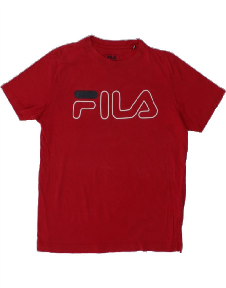 FILA Mens Graphic T-Shirt Top Small Red Vintage Fila and Second-Hand Fila from Messina Hembry 