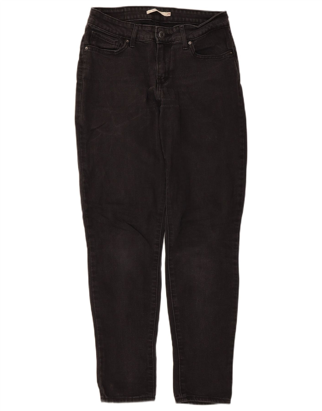 Levi's Dame 711 Skinny Jeans W29 L32 Sort Bomuld