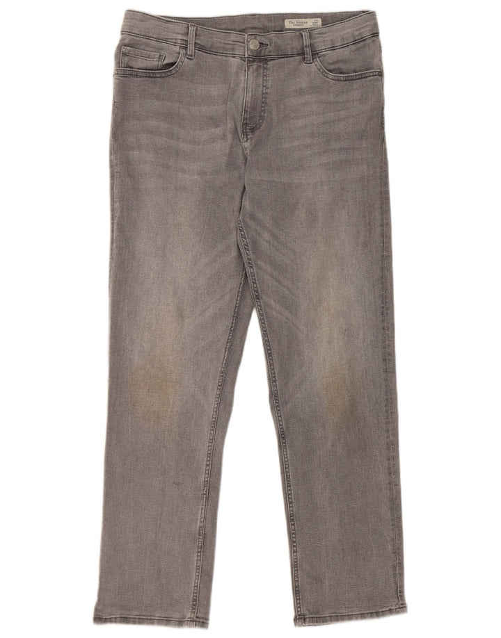 Marks & Spencer Dame The Sienna Straight Jeans UK 14 Medium W32 L28 Grå