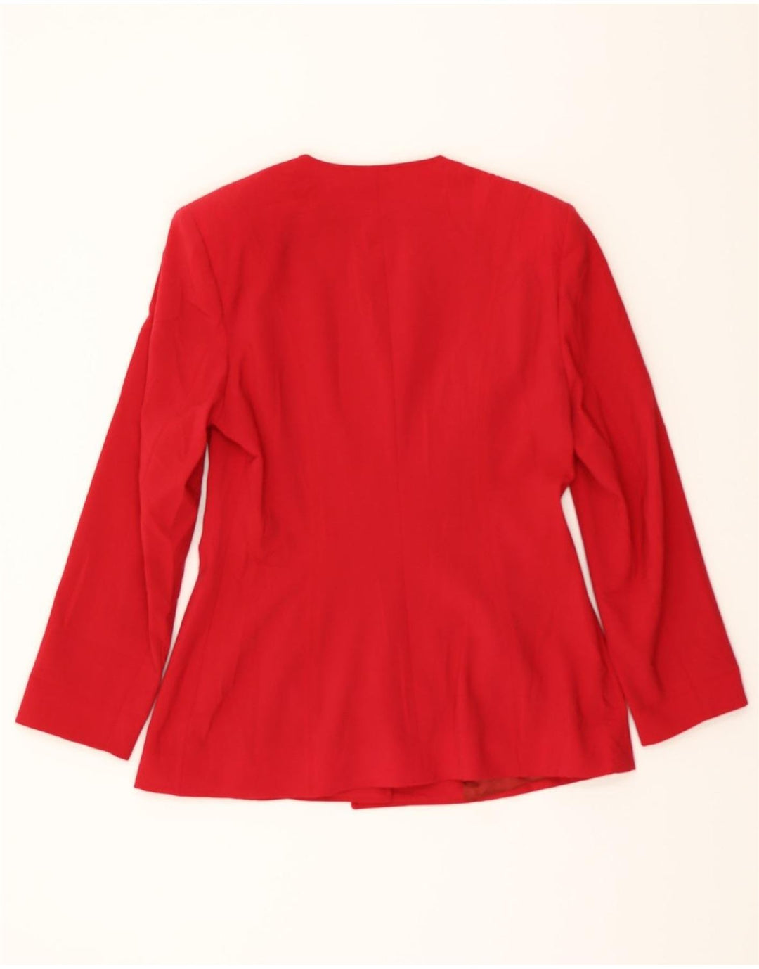 BENETTON Womens 4 Button Blazer Jacket IT 44 Medium Red Polyester Vintage Benetton and Second-Hand Benetton from Messina Hembry 