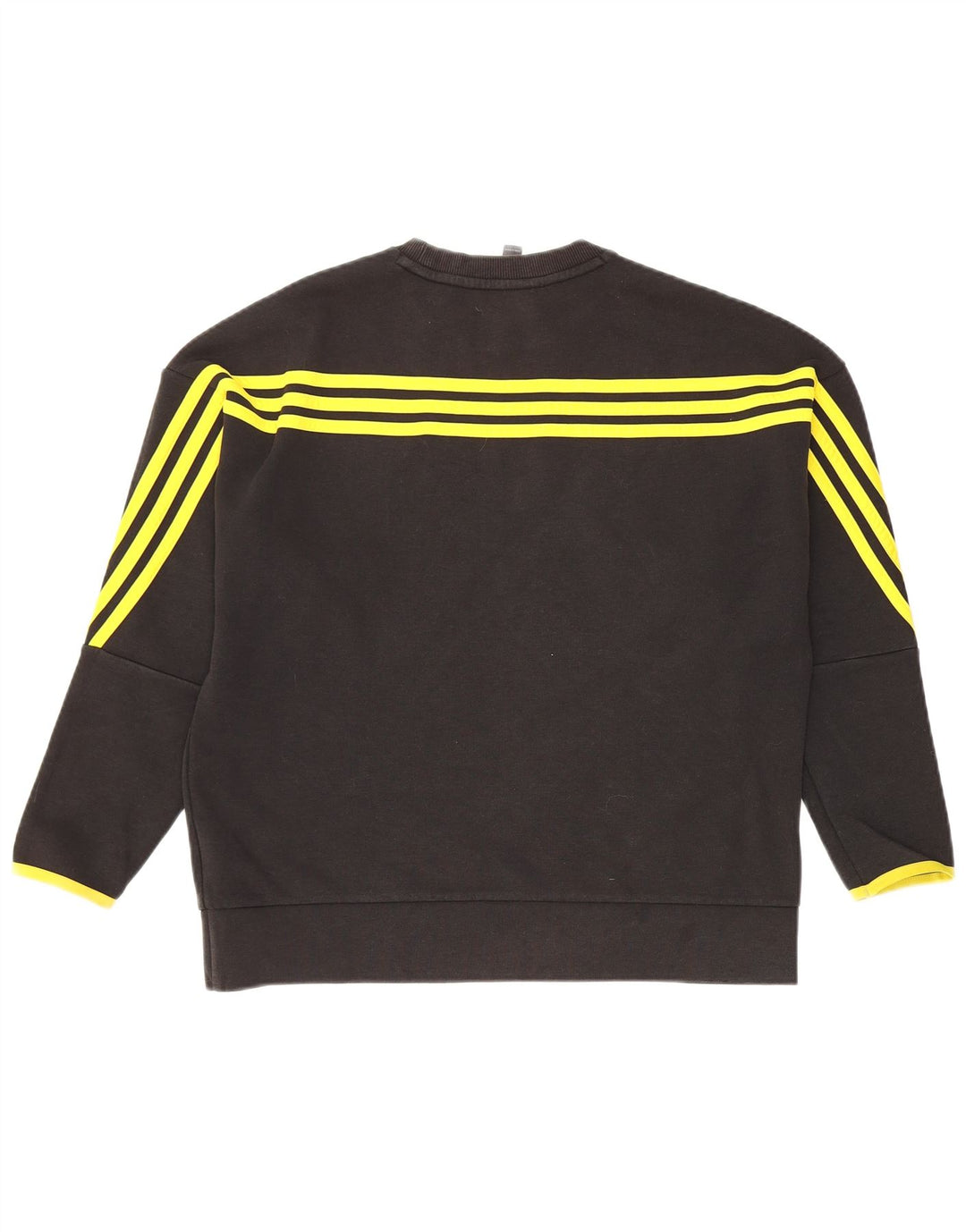 ADIDAS Boys Graphic Sweatshirt Jumper 11-12 Years Black Cotton