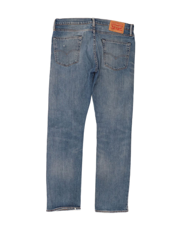Levi's Herre 513 Slim Straight Jeans W34 L32 Blå Bomuld