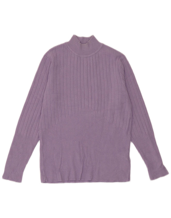 Marks & Spencer Dame Turtle Neck Sweater UK 12 Medium Purple