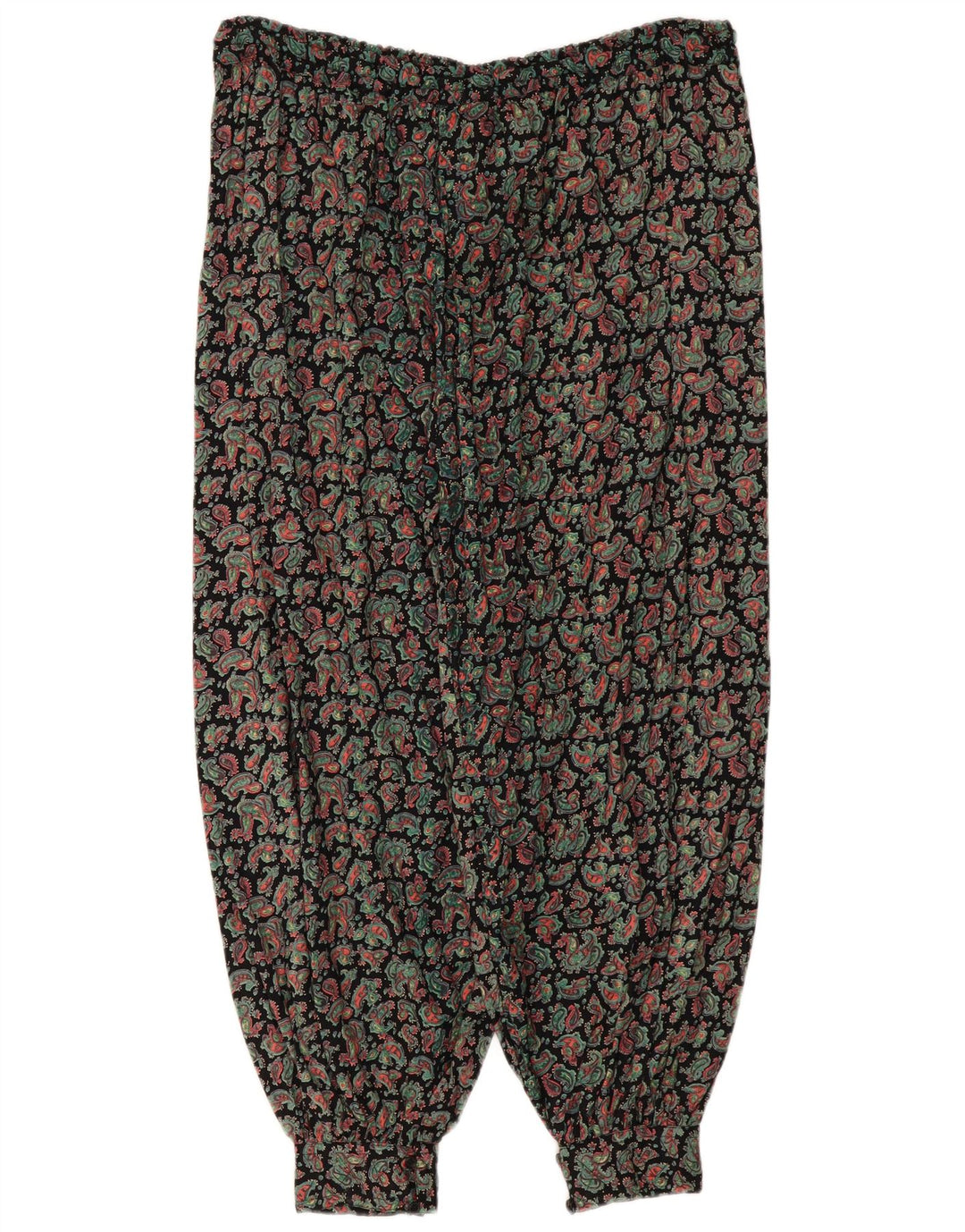 Vintage Dame Harem Bukser One Size W36 L28 Flerfarvet Paisley
