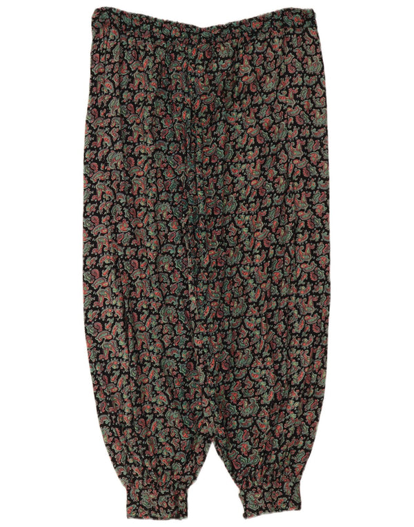 Vintage Dame Harem Bukser One Size W36 L28 Flerfarvet Paisley