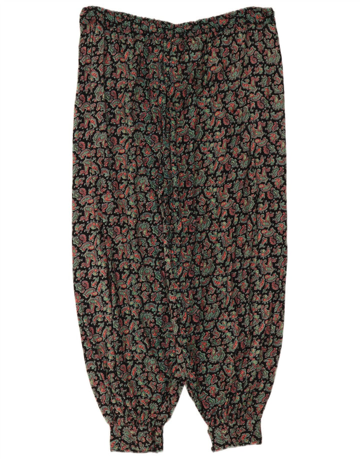 Vintage Dame Harem Bukser One Size W36 L28 Flerfarvet Paisley