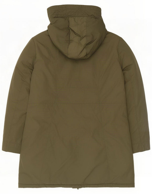 Champion Womens Heritage Fit Hooded Padded Parka Jacket IT 46 Large Khaki