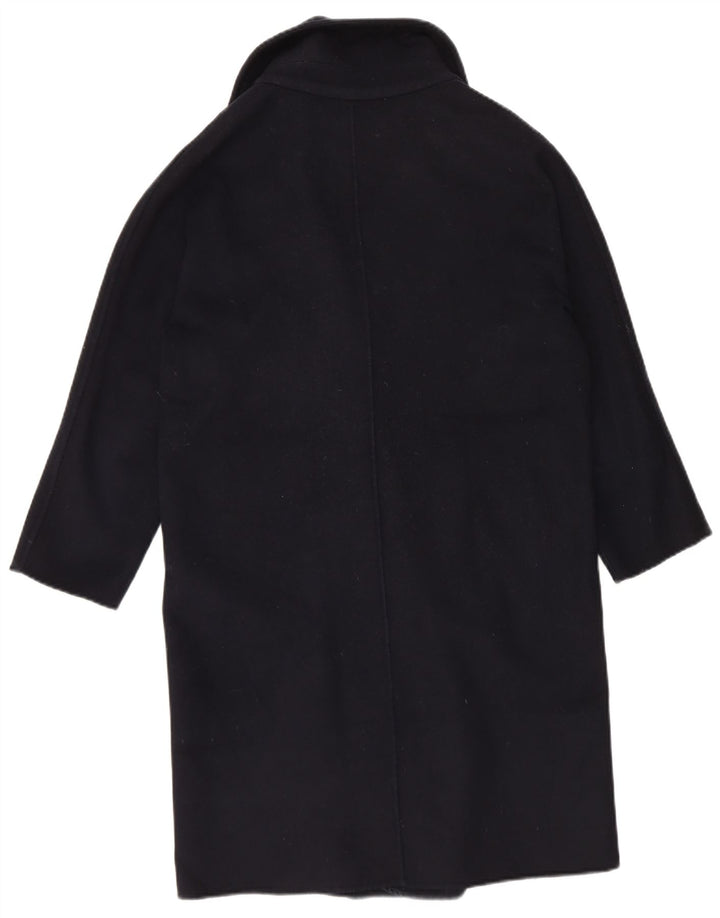 Zara Dame Loose Fit Overfrakke UK 14 Medium Navy Blue Polyester