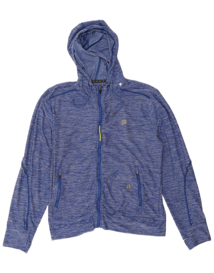 Fila Hættetrøje med lynlås til mænd Medium Navyblå Flecked Polyester