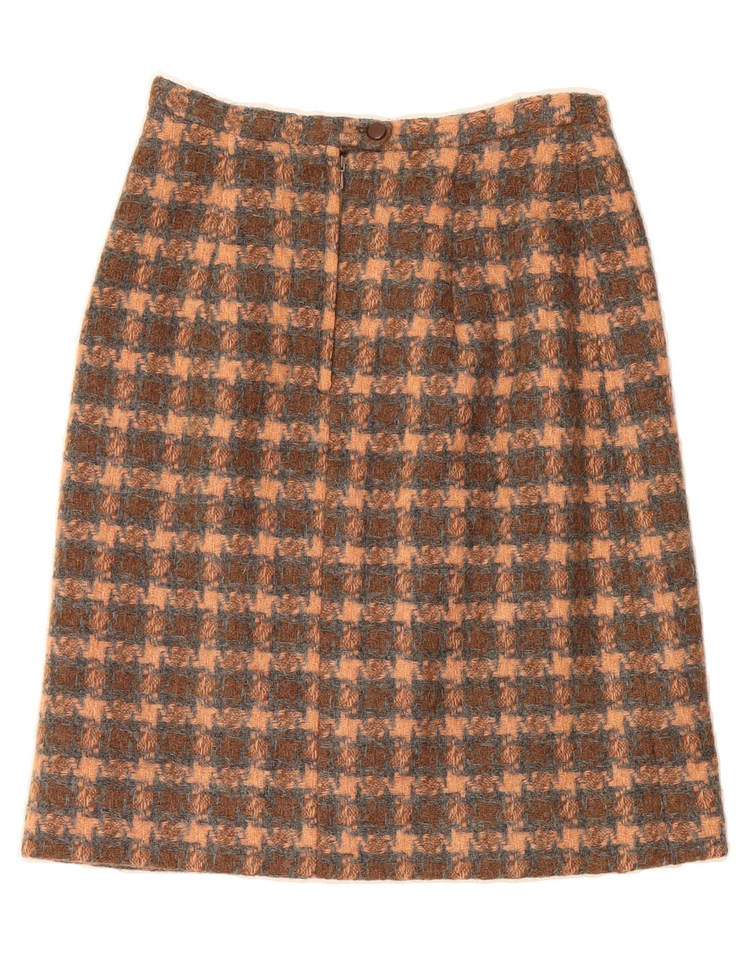 VINTAGE Womens A-Line Skirt W28 Medium  Brown Check Vintage Vintage and Second-Hand Vintage from Messina Hembry 