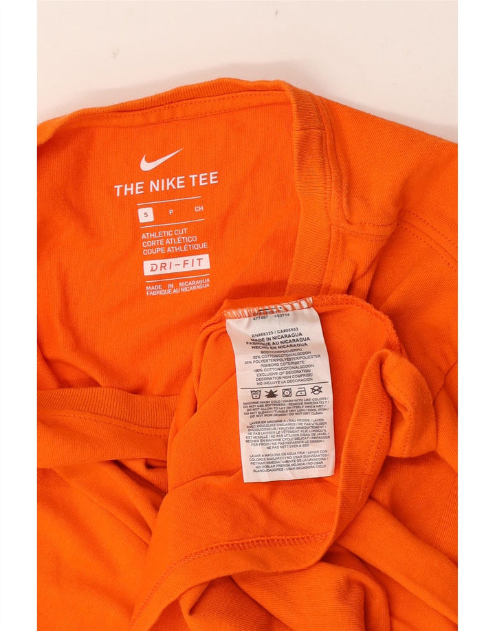 Nike T-shirt med atletisk snit til mænd, lille orange bomuld
