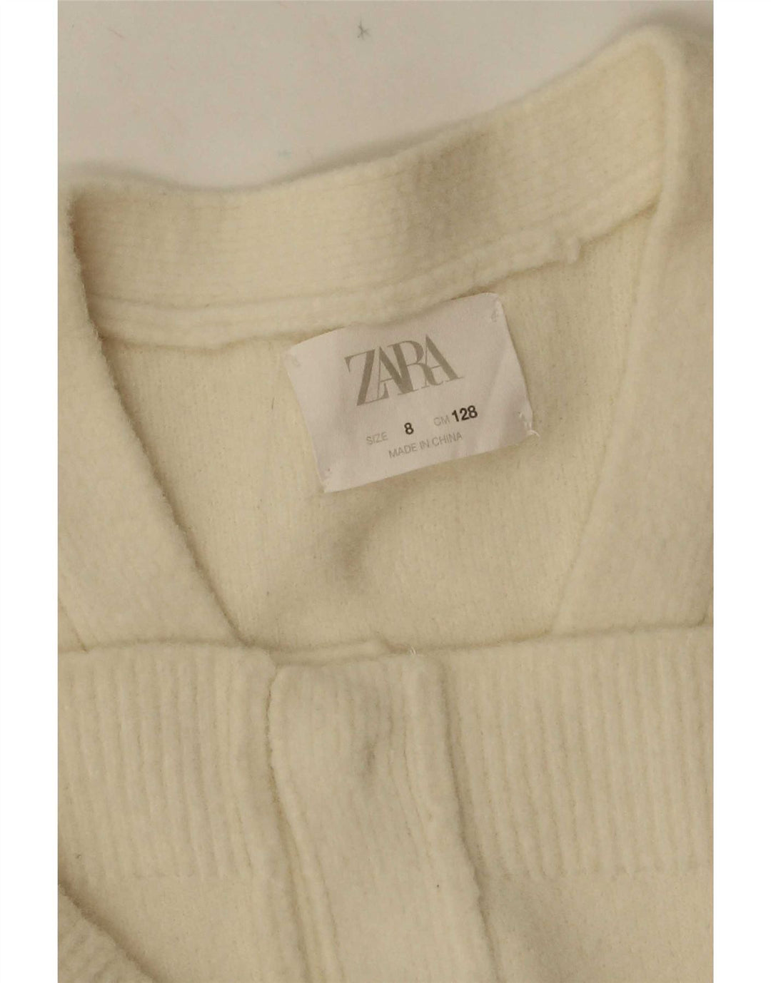 Zara Girl Cardigan Sweater 7-8 år Off White