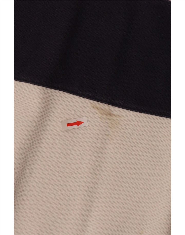 Hackett Herre Rugby Polo Shirt Medium White Colourblock Bomuld