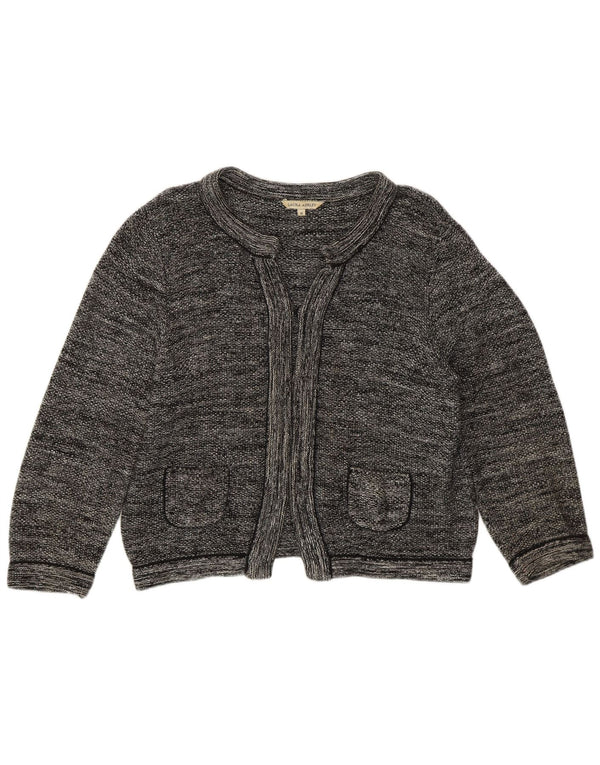 Laura Ashley Womens Open Bolero Jumper UK 12 Medium Grey Bomuld