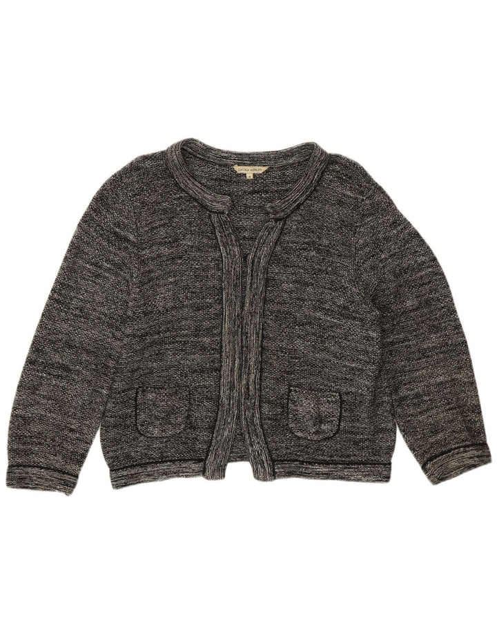 Laura Ashley Womens Open Bolero Jumper UK 12 Medium Grey Bomuld