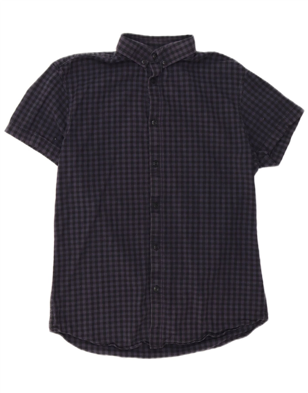 Jack & Jones Kortærmet Herreskjorte med normal pasform, lille marineblå Gingham