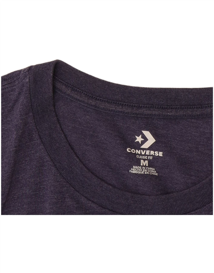 Converse T-shirt top til kvinder i klassisk pasform UK 12 Medium Navy Blue Flecked