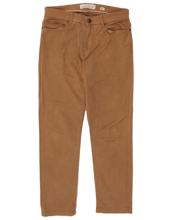 Fat Face Herre Straight Jeans W32 L30 Beige Bomuld