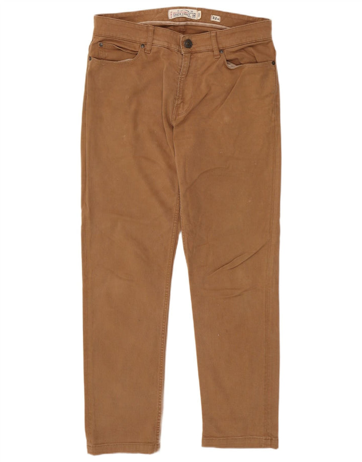 Fat Face Herre Straight Jeans W32 L30 Beige Bomuld