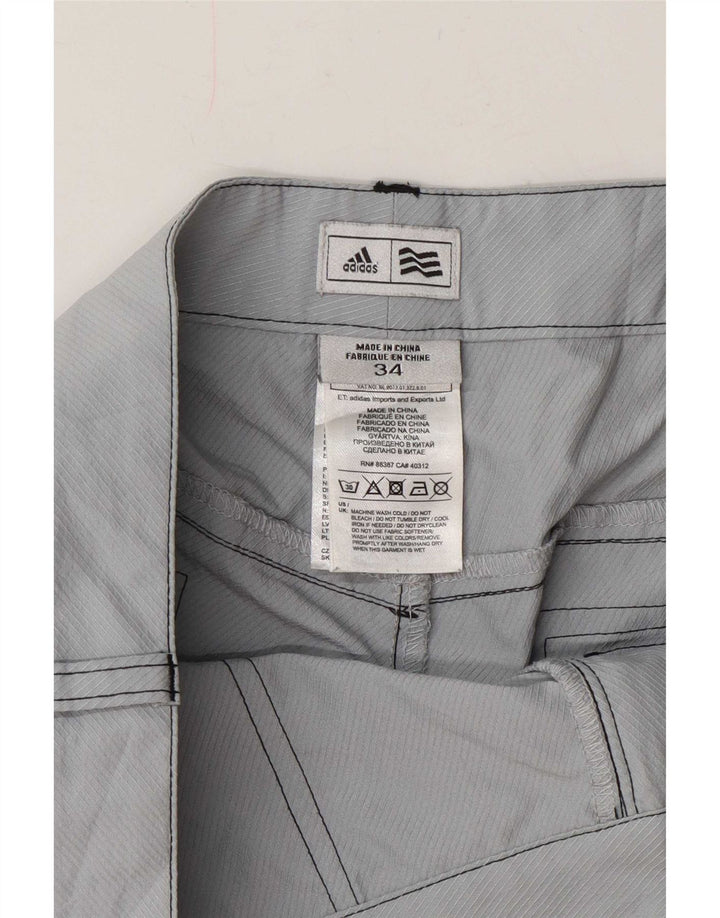 Adidas Chino Shorts til mænd W34 Large Grå Polyester