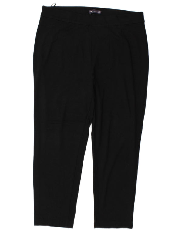 Marks & Spencer, koniske cropped bukser til kvinder UK 16 Large W34 L25 Black