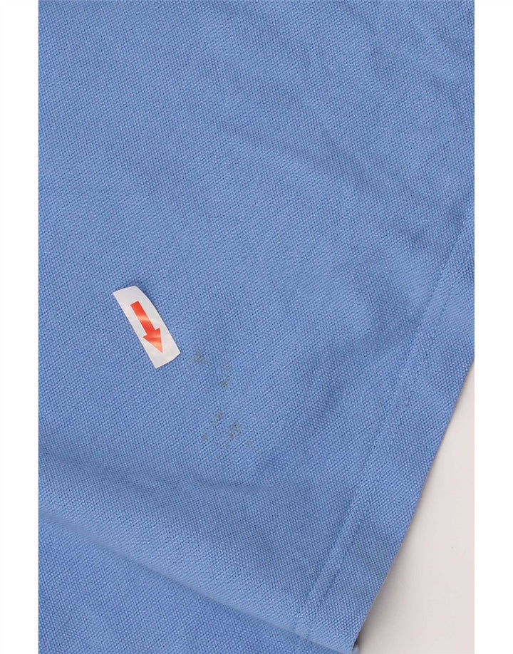 Besætningstøj Herre poloshirt Medium blå stribet bomuld