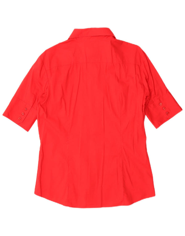 Benetton kortærmet skjorte til kvinder UK 16 Large Red