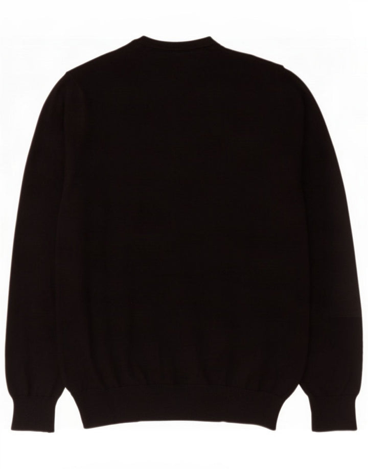 Marks & Spencer sweater med rund hals til mænd Medium Sort Bomuld