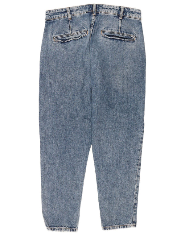 Zara Herre Cropped Tapered Jeans EU 40 Medium W31 L25 Blå