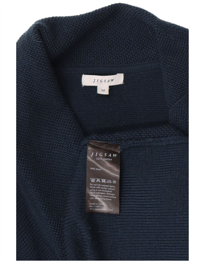 JIGSAW Womens Cardigan Sweater UK 14 Medium Navy Blue Wool