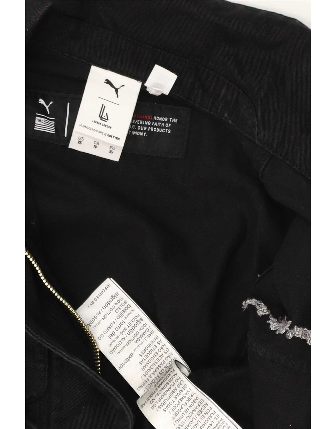 Puma Jumpsuit UK 6 XS sort bomuld til kvinder
