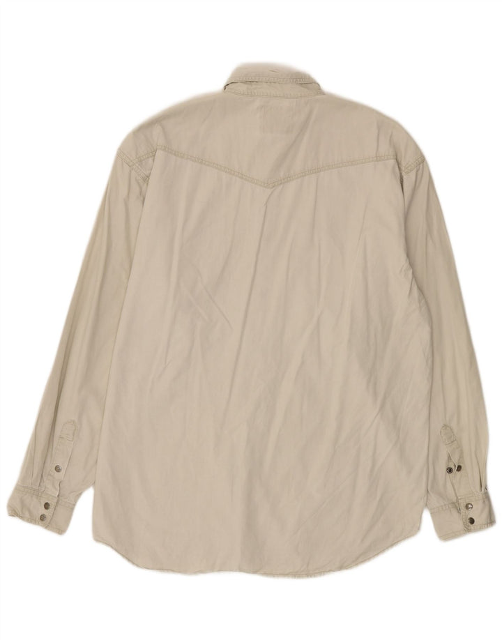 Wrangler Denimskjorte til mænd XL Beige Bomuld