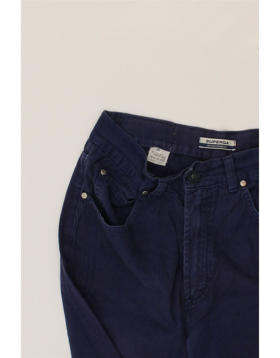 SUPERGA Womens Tapered Jeans IT 46 Large W32 L29 Blue Cotton Vintage Superga and Second-Hand Superga from Messina Hembry 