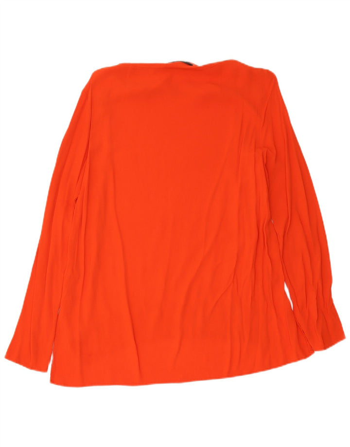 Zara Dame Bluse Top UK 14 Stor rød viskose