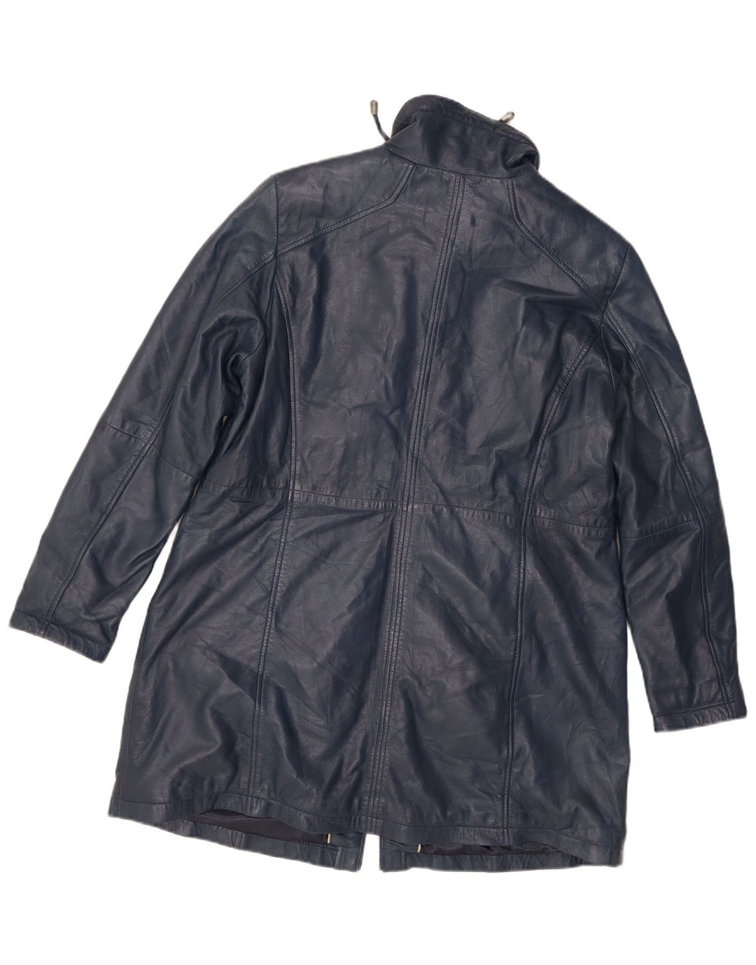 Jilani Herre Loose Fit Læderfrakke EU 44 XS Navy Blue