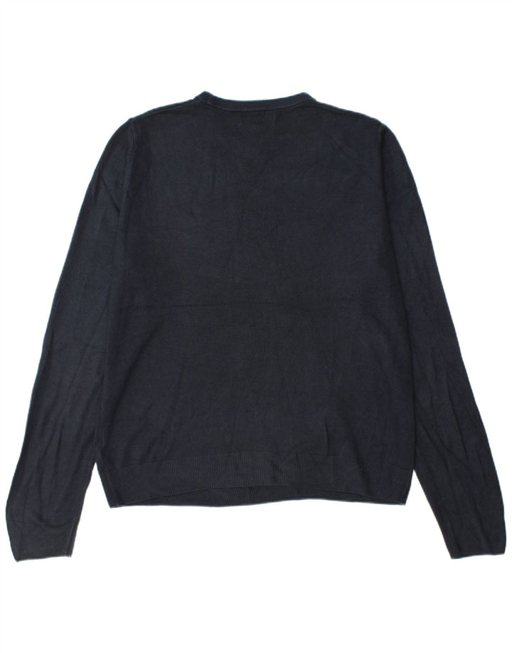 Marks & Spencer Herre sweater med rund hals, stor marineblå akryl