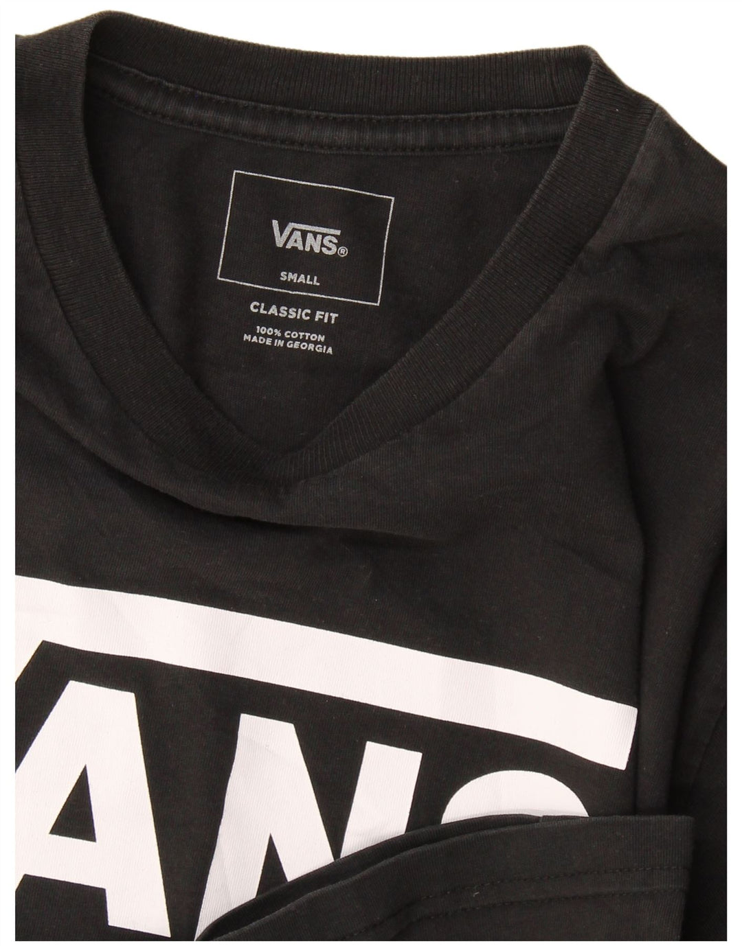 Vans Herre Classic Fit Grafisk T-Shirt Top Lille Sort